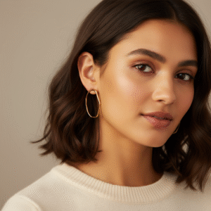 Gold Platted Hoop Style Earring