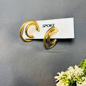 Korean Gold Shiney Hoop Earring