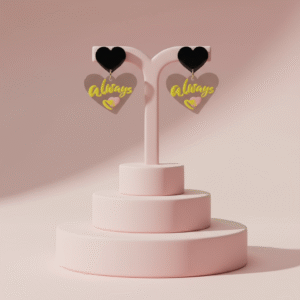 Black Heart Party Stopper Earring