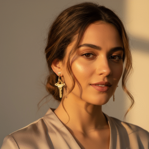 Golden Key Party Stopper Earring - Image 2