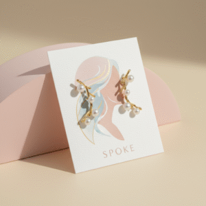 Spoke Pearl Arcade Climbing Earring