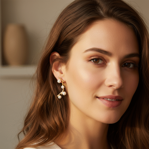 Spoke Pearl Arcade Climbing Earring - Image 2