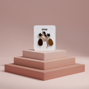 Natural fabric Brown Velvet  Earring