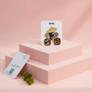 Spoke Antique leopard Drop Earrings