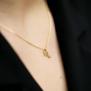 Scorpius Zodiac Sign Gold Pendant Necklace