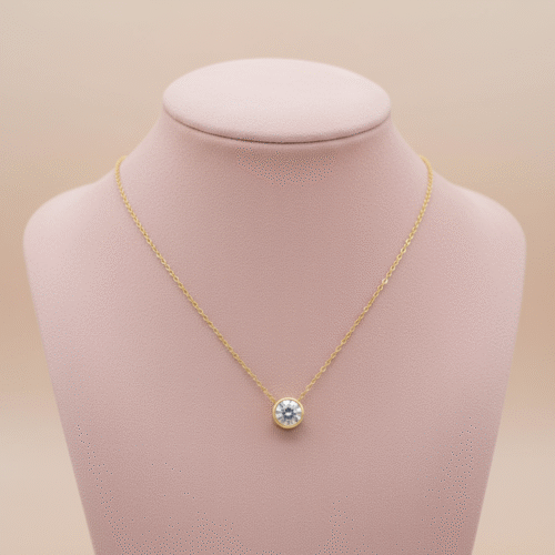 Spoke April Birthstone Necklace