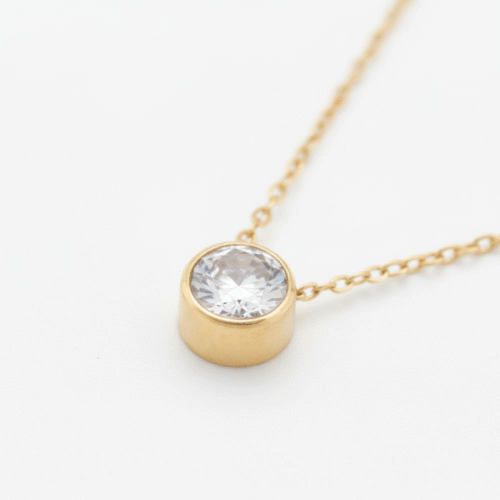 Spoke April Birthstone Necklace - Image 4