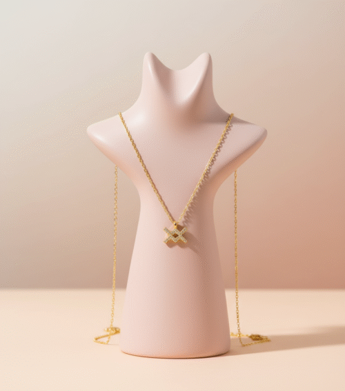 Aquaries Zodiac Sign Gold Pendant Necklace