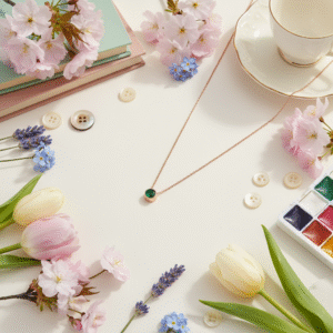 Spoke August Birthstone Necklace