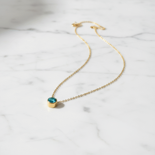 Spoke December Birthstone Necklace - Image 3