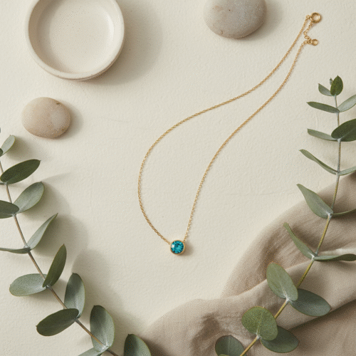 Spoke December Birthstone Necklace - Image 4