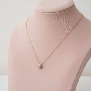 Spoke Febuary Birthstone Necklace