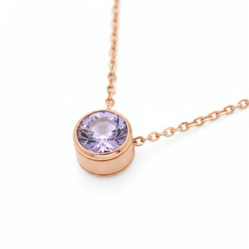 Spoke Febuary Birthstone Necklace - Image 3