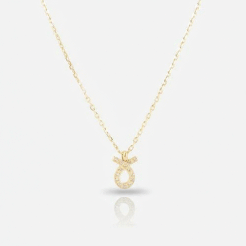 Taurus Zodiac Sign Gold Pendant Necklace - Image 3