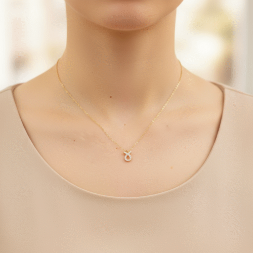Taurus Zodiac Sign Gold Pendant Necklace - Image 2