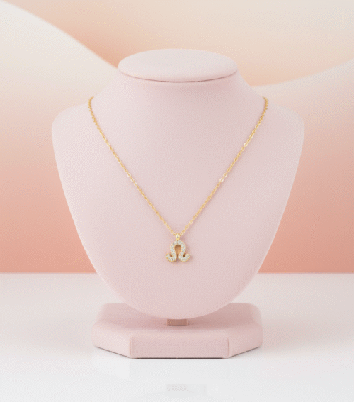 Leo Zodiac Sign Gold Pendant Necklace