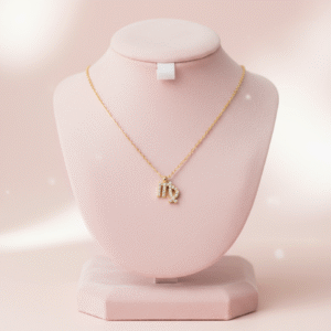 Virgo Zodiac Sign Gold Pendant Necklace