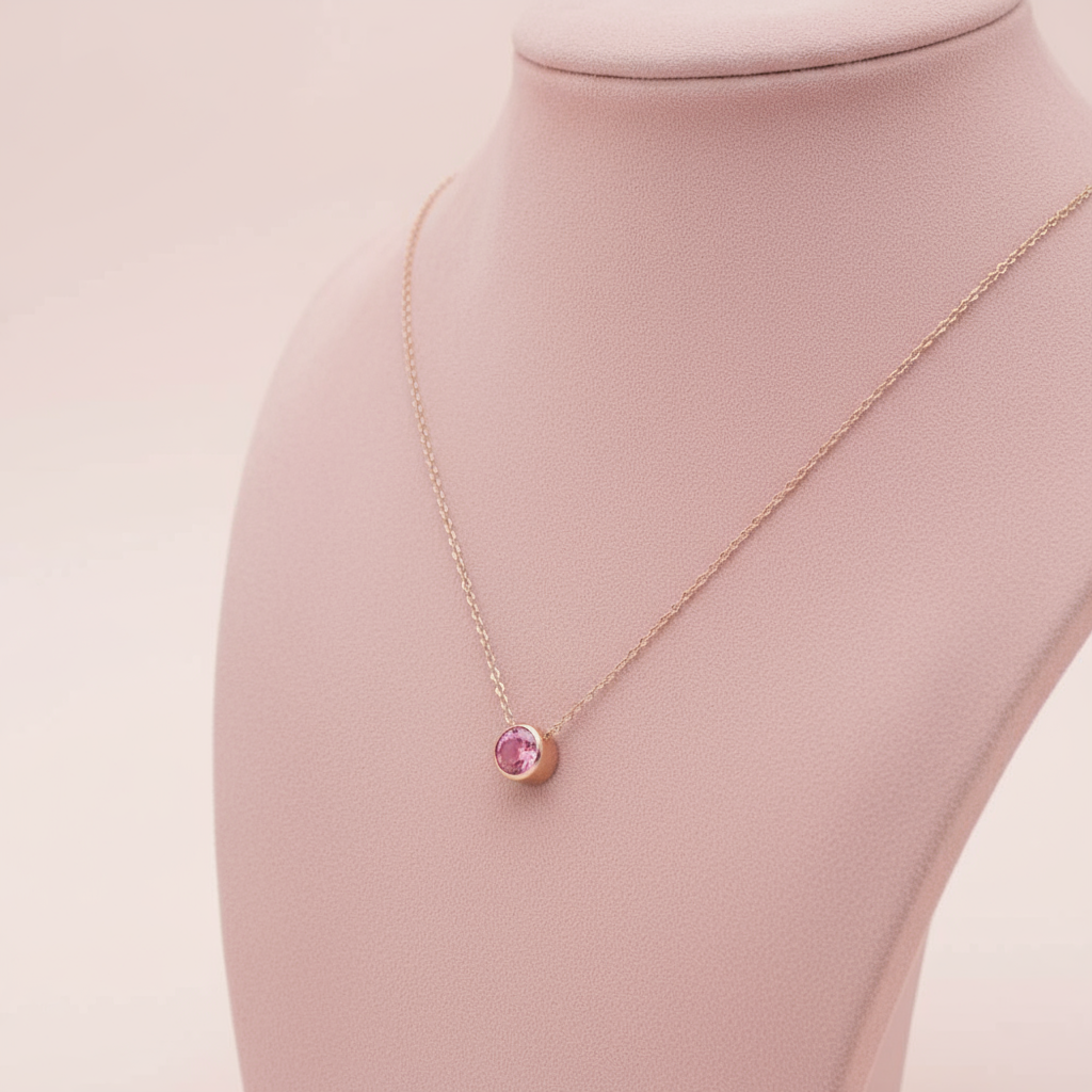 Spoke July Birthstone Necklace Spoke July Birthstone Necklace