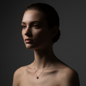 Spoke July Birthstone Necklace
