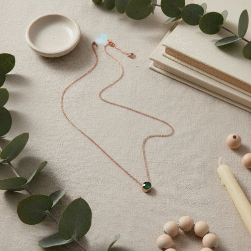 Spoke May Birthstone Necklace - Image 4