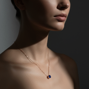 Spoke September Birthstone Necklace