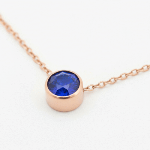 Spoke September Birthstone Necklace