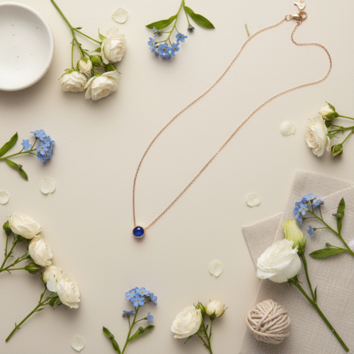Spoke September Birthstone Necklace