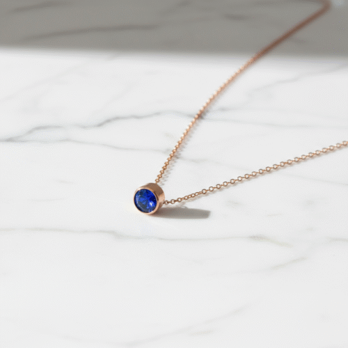 Spoke September Birthstone Necklace